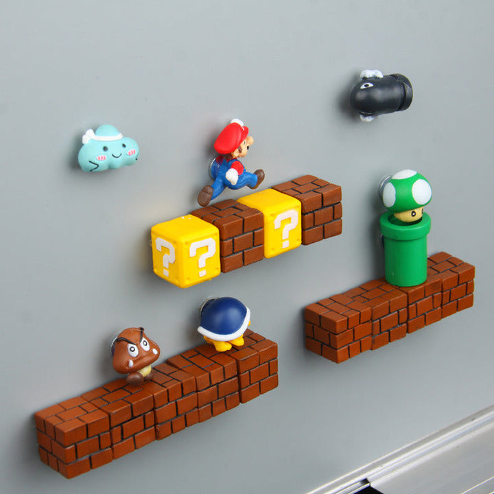 Super Mario Kylskåpsmagneter – För Glädjande Kök Dekoration
