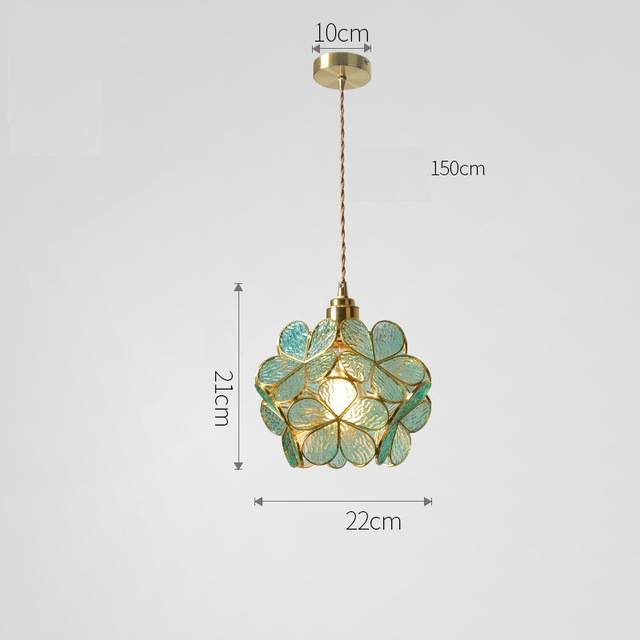 Femke Glas Hänglampa – Skandinavisk design med justerbar höjd och blomskärm