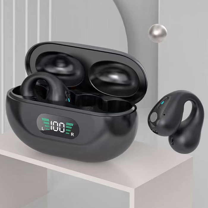 Trivhem Trådlösa hörlurar med öronklips – bluetooth 5.3 och djup bas