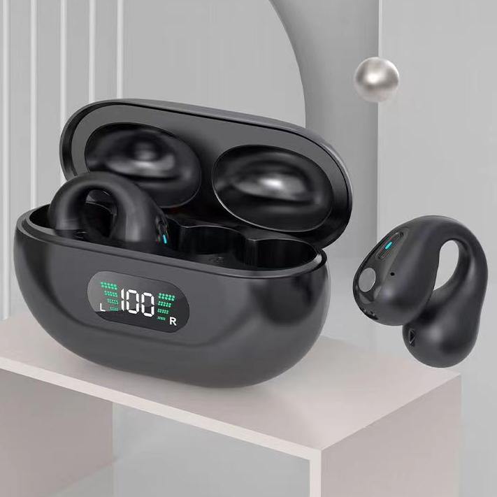 Trådlösa hörlurar med öronklips – bluetooth 5.3 och djup bas