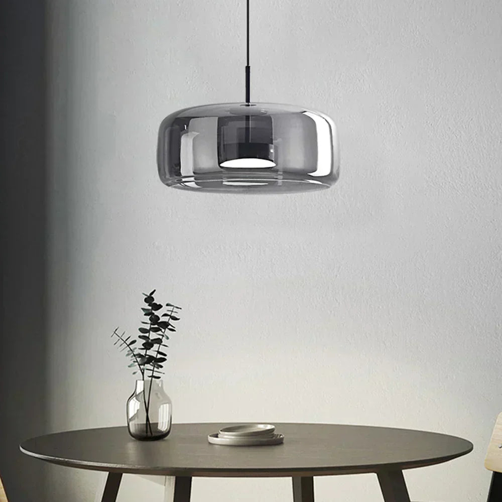 Pendellampa Glas LED Modern Takarmatur