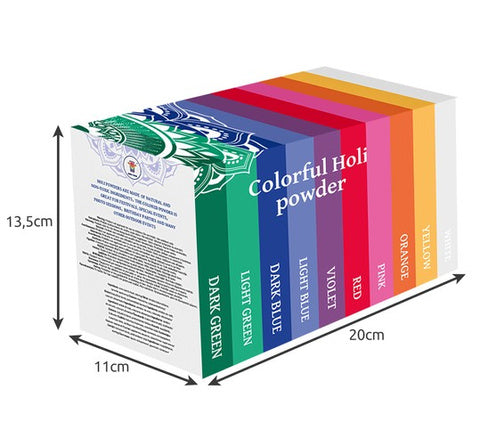 Holi Färgpulver Set 10 Färger
