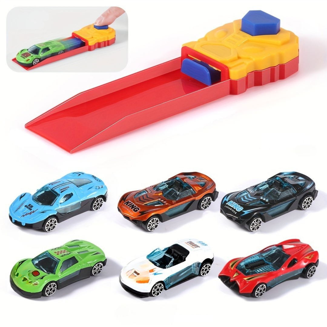 Leksaksbil Utlösare Set Manuell Racing Bana
