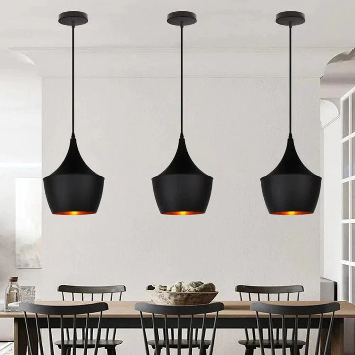 Industriell LED Hänglampa Svart