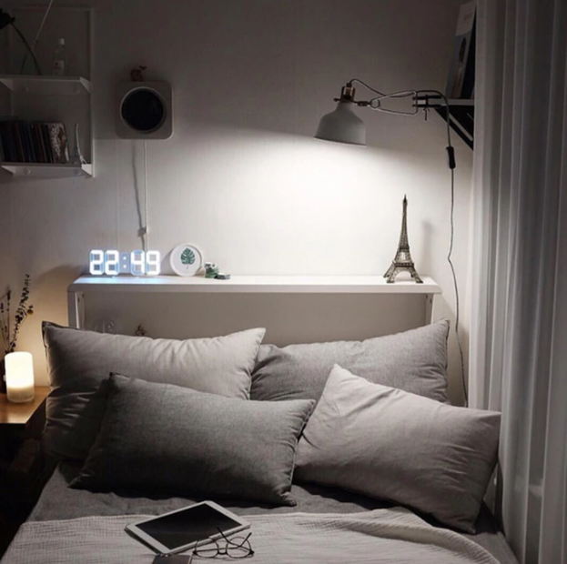 Smart 3D Digital Klocka – Modern Design för Din Nattduksbord
