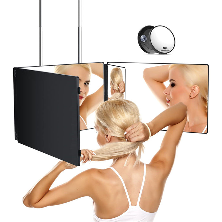 Makeup Spegel med LED-lampor och 360-graders vy
