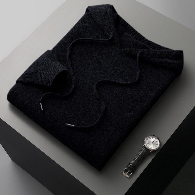 Merinoull Hoodie för Män med Mjuk Finish