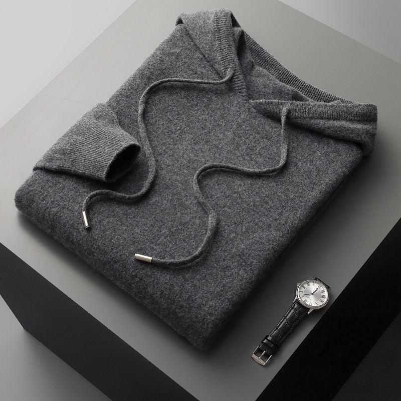 Merinoull Hoodie för Män med Mjuk Finish