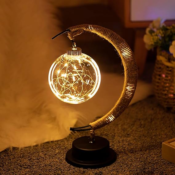 Bordslampa med varm månljusglöd