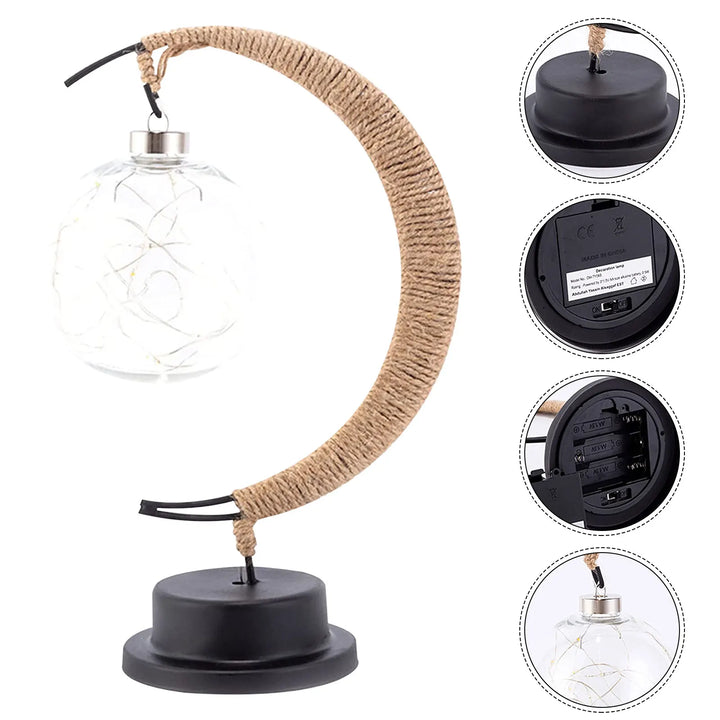 Bordslampa med varm månljusglöd