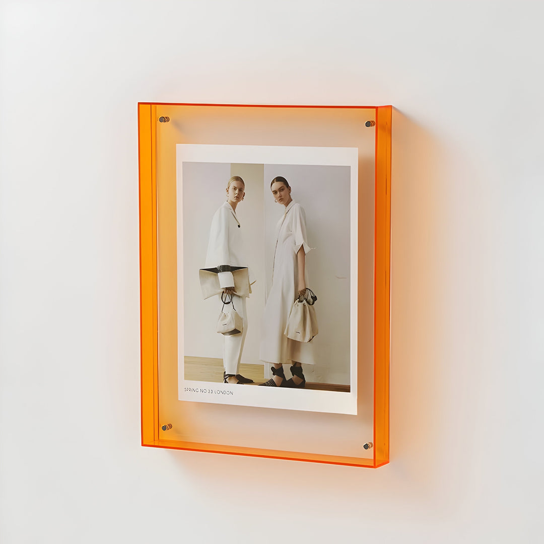 Akrylbladram – Transparent och Färgad, Modern Skydd för Fotografier