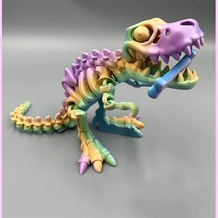 DinoFlex - Rörlig 3D-printad Dinosauriemodell för Lek och Dekor