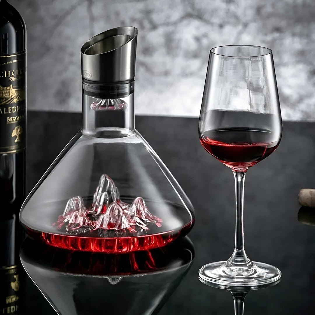 Kristallwhisky-vinkaraff – Handgjord och blyfri | 1500 ml karaff för bar och hem