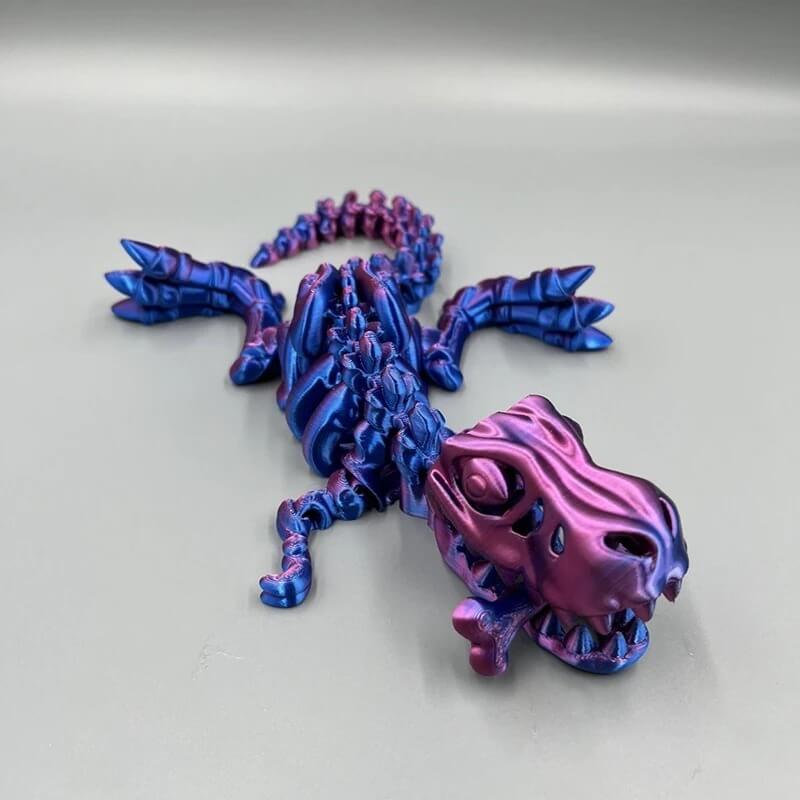 DinoFlex - Rörlig 3D-printad Dinosauriemodell för Lek och Dekor