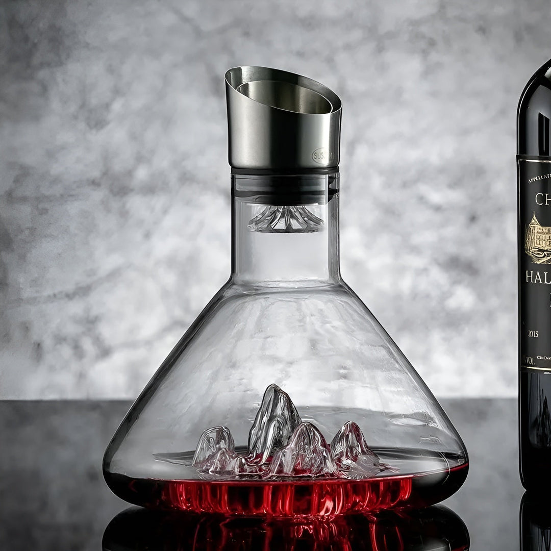 Kristallwhisky-vinkaraff – Handgjord och blyfri | 1500 ml karaff för bar och hem