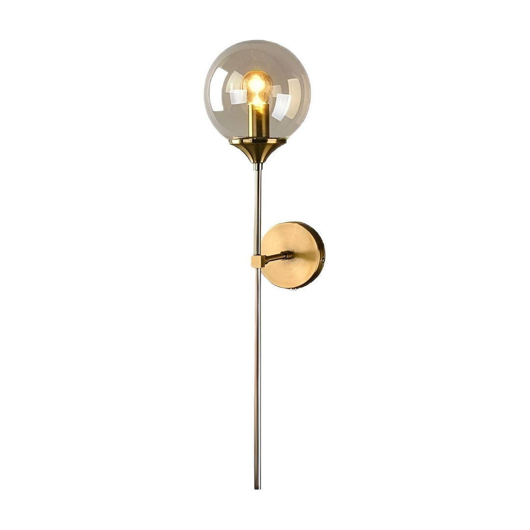 GlassGleam Lampa - Nordisk Guld Inomhus Glasboll Vägglampa