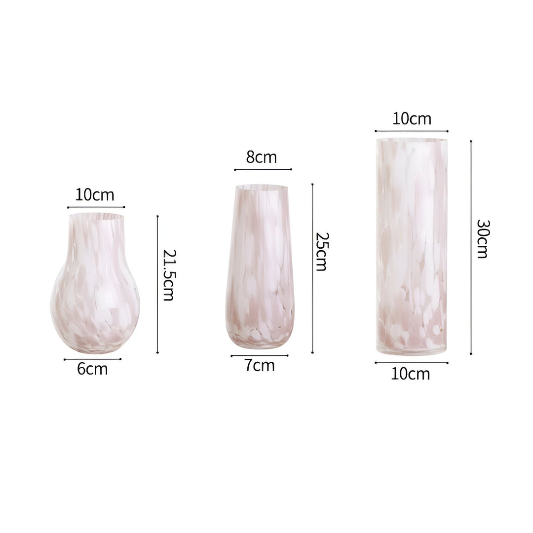 Rosa marmor effekt glas vas - amerikansk stil hydroponisk dekoration