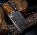 Handsmidd kolstål kockkniv