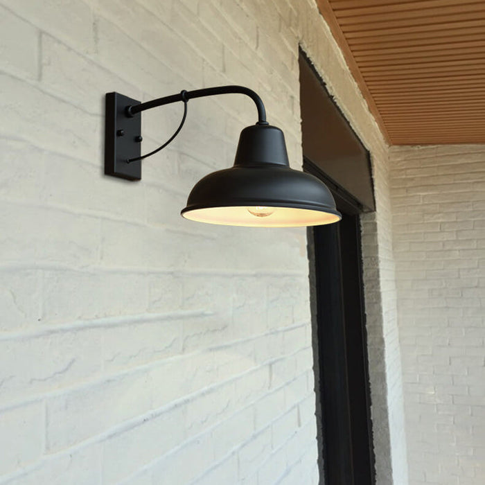 Vägglampa Rustik Svart Utomhuslampa