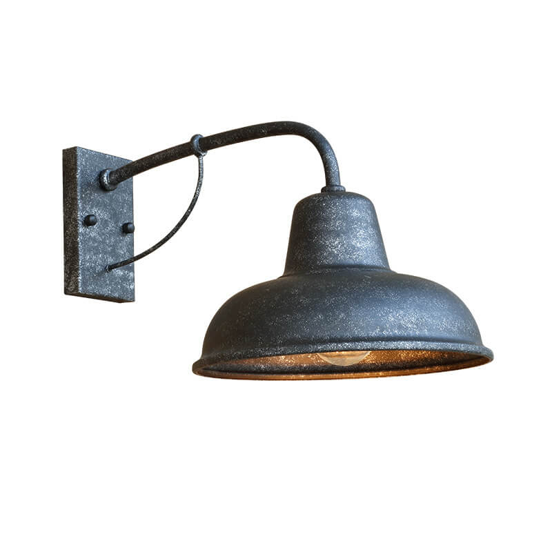 Vägglampa Rustik Svart Utomhuslampa