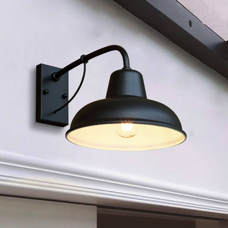 Vägglampa Rustik Svart Utomhuslampa