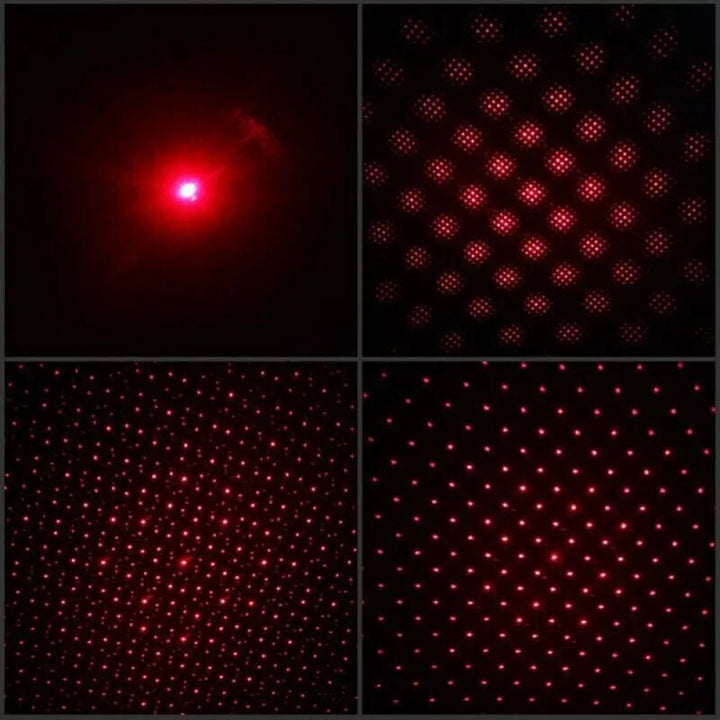 Laserpekare Uppladdningsbar Röd Mångsidig Ficklampa Set