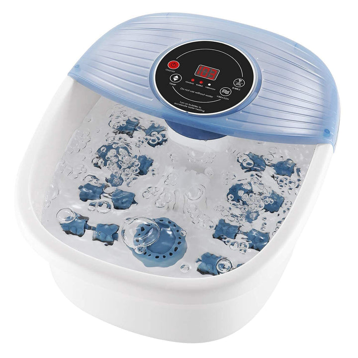 RoyaleGlow Temperaturkontrollerad Fotbubbelbad Vibrationsmassager