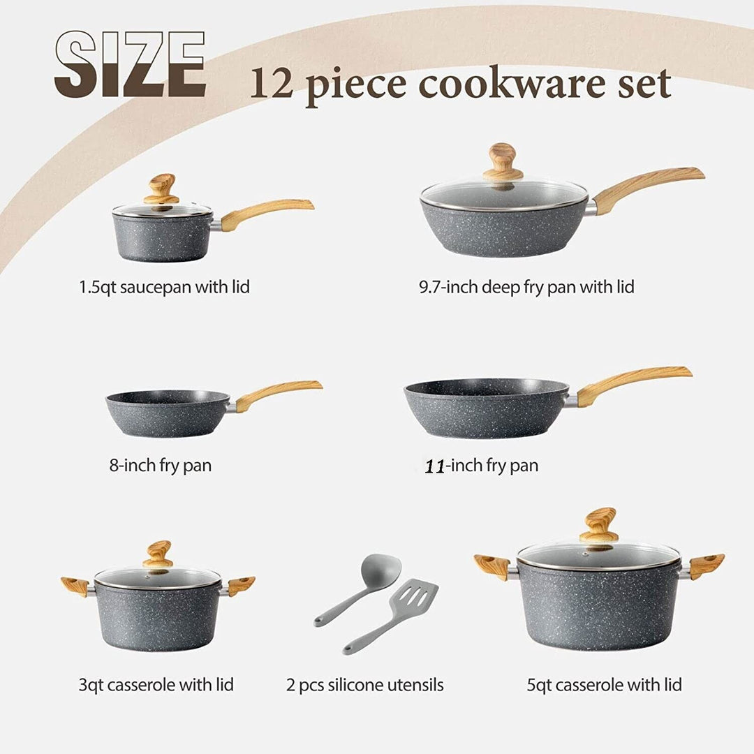 12-delars nonstick köksredskap set