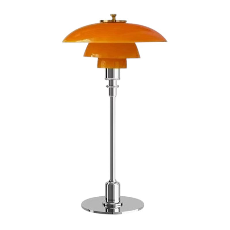 Bordslampa med glasbländare och mässingsbas