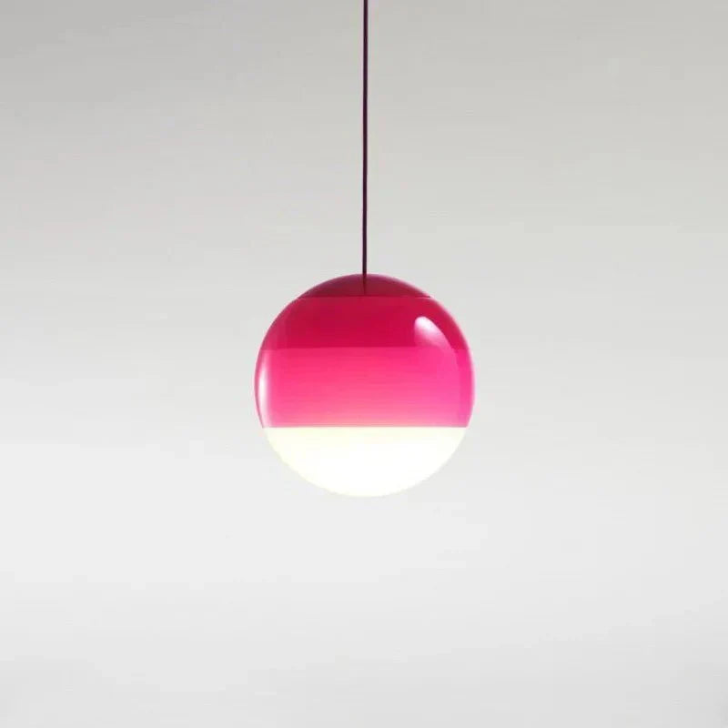 Sju färggradient glaspendellampa
