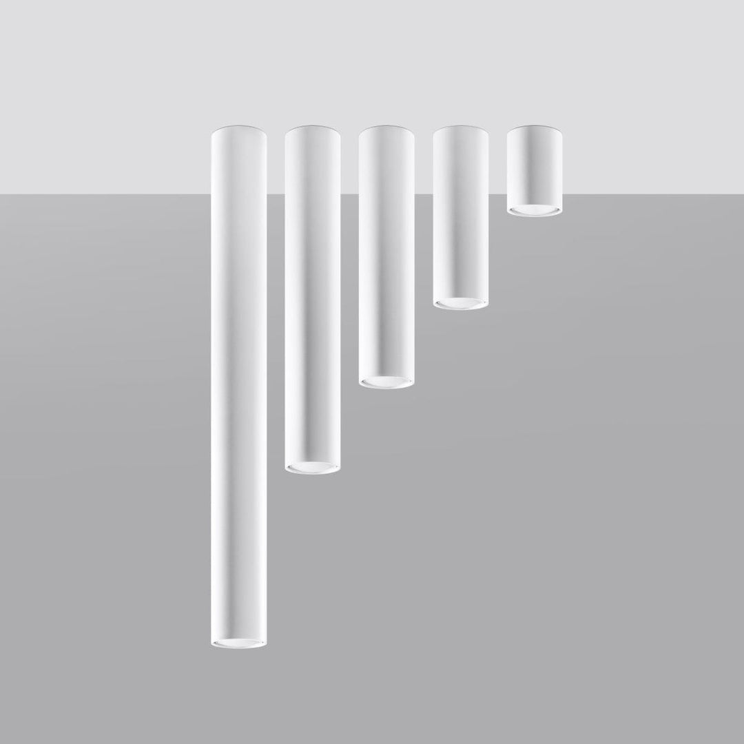 LAGOS 40 Vit Taklampa - Modern Minimalistisk Design - Hållbart Stål - Lätt Installation - GU10 Glödlampa Kompatibel