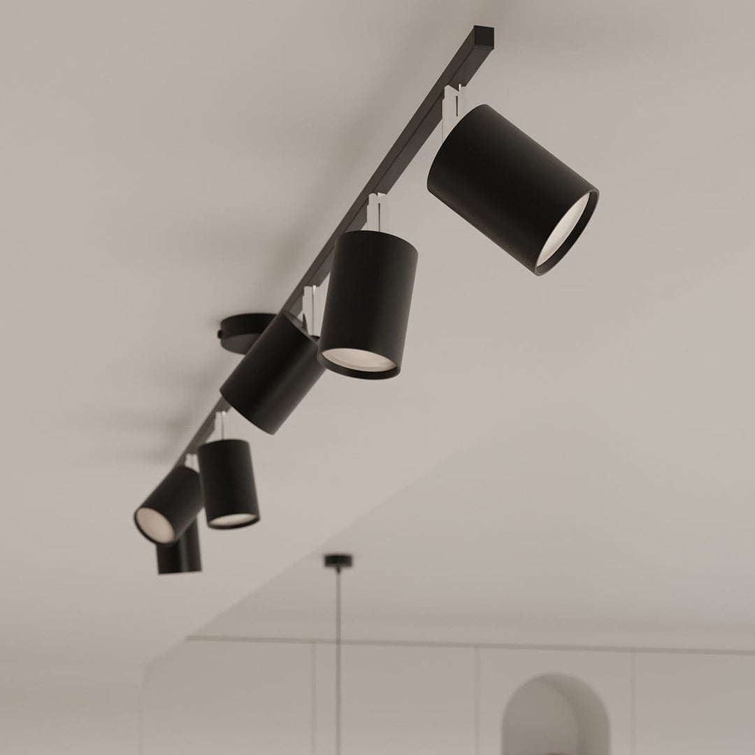 LEMMI Taklampa 6 L Svart - Minimalistisk Design - Justerbar Ljusvinkel - Smart Glödlampa Kompatibel - Lätt att Rengöra - Funktionell Belysning