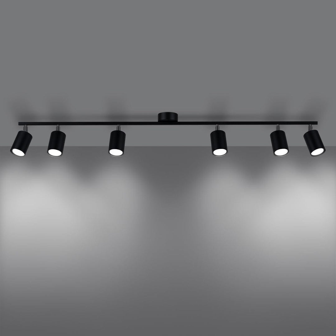 LEMMI Taklampa 6 L Svart - Minimalistisk Design - Justerbar Ljusvinkel - Smart Glödlampa Kompatibel - Lätt att Rengöra - Funktionell Belysning