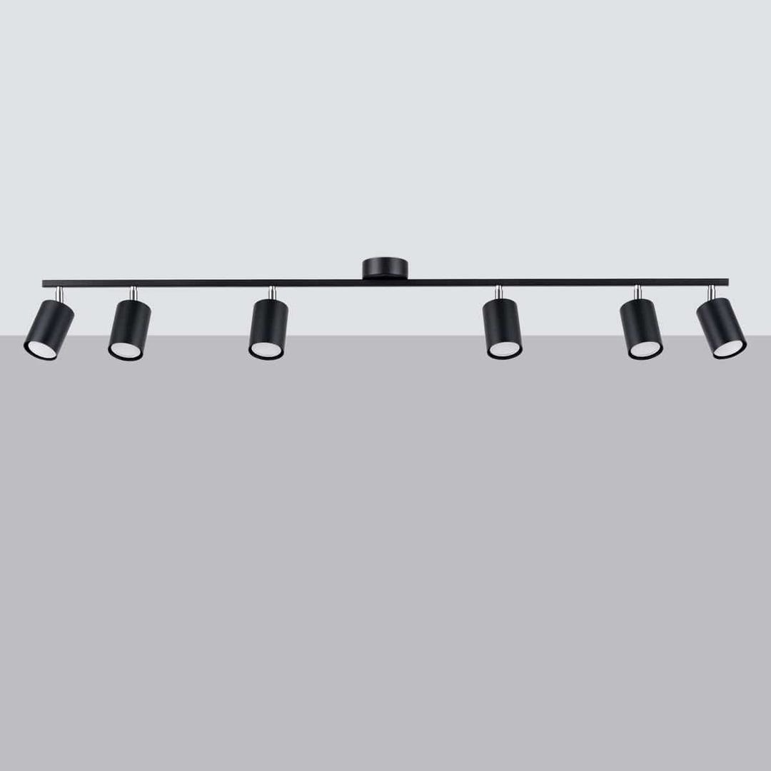 LEMMI Taklampa 6 L Svart - Minimalistisk Design - Justerbar Ljusvinkel - Smart Glödlampa Kompatibel - Lätt att Rengöra - Funktionell Belysning