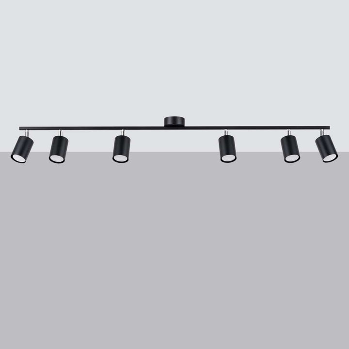 LEMMI Taklampa 6 L Svart - Minimalistisk Design - Justerbar Ljusvinkel - Smart Glödlampa Kompatibel - Lätt att Rengöra - Funktionell Belysning