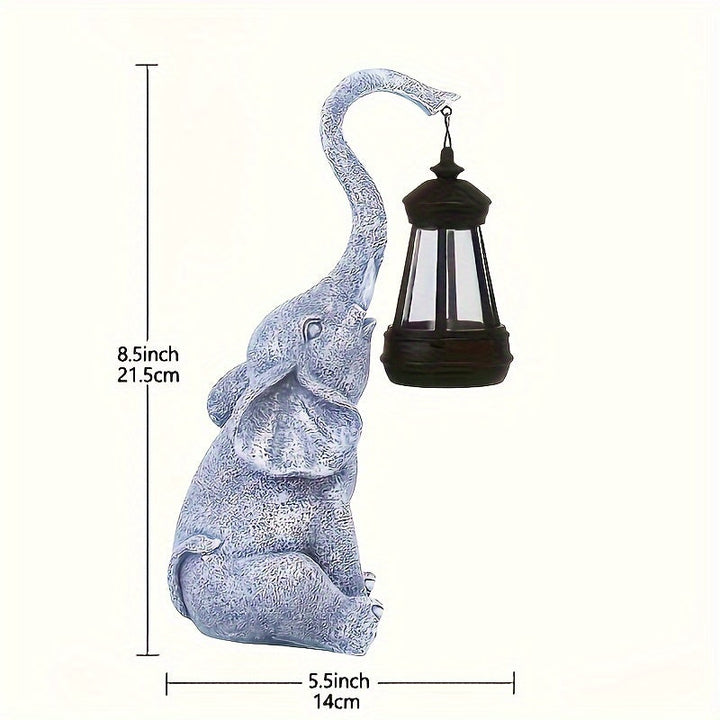 Solig Elefant Lampa – Väderbeständig och Automatisk