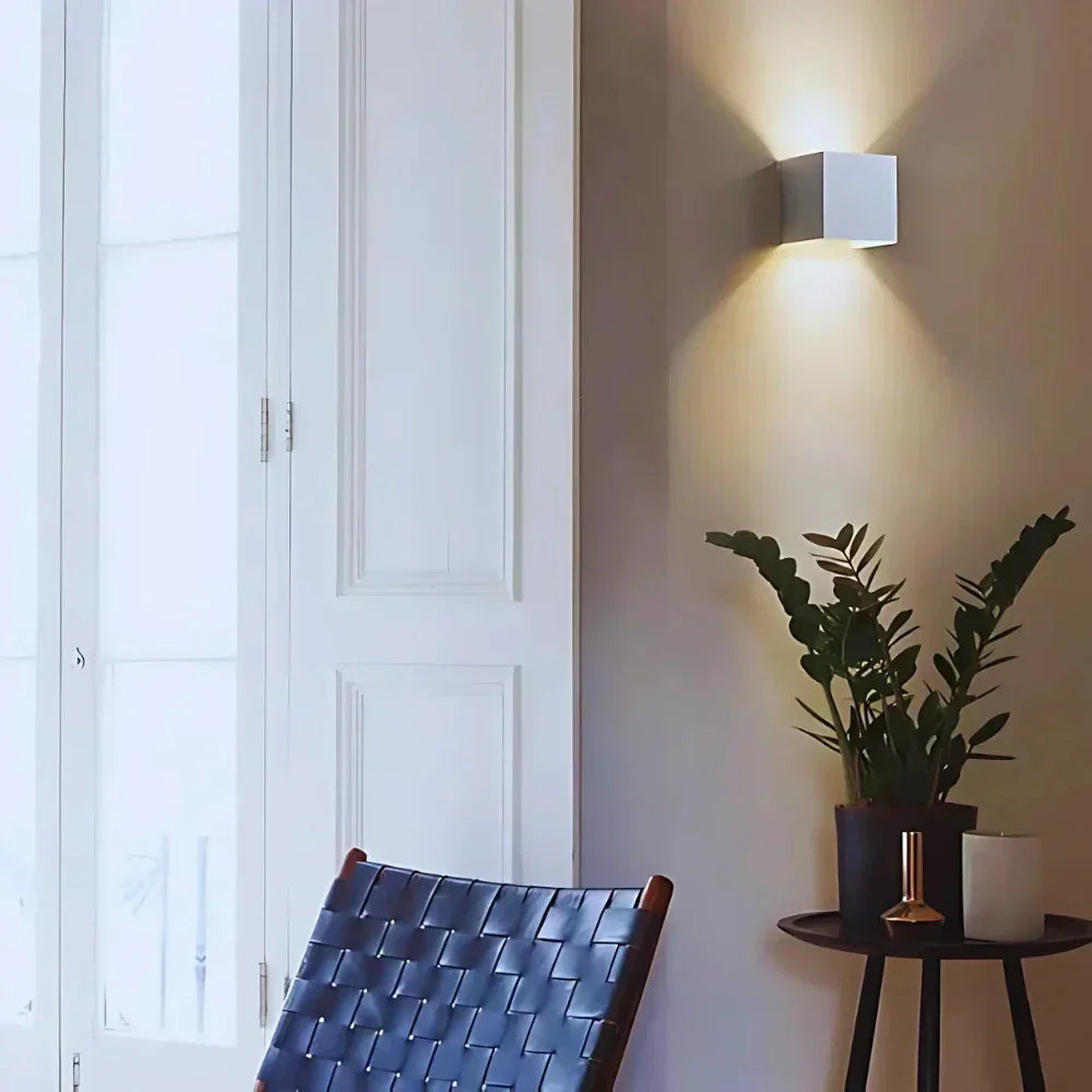 Vägglampa Svart Aluminium Justerbar Kub LED