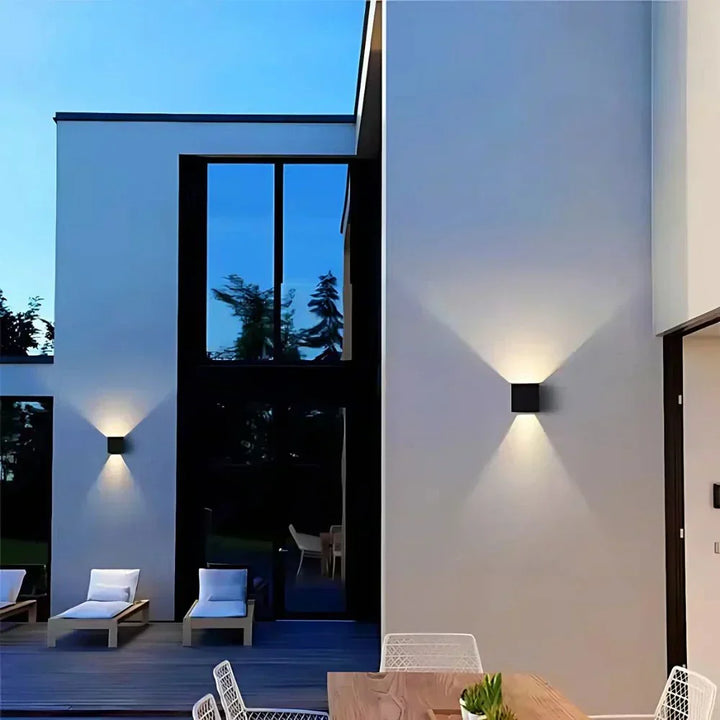 Vägglampa Svart Aluminium Justerbar Kub LED