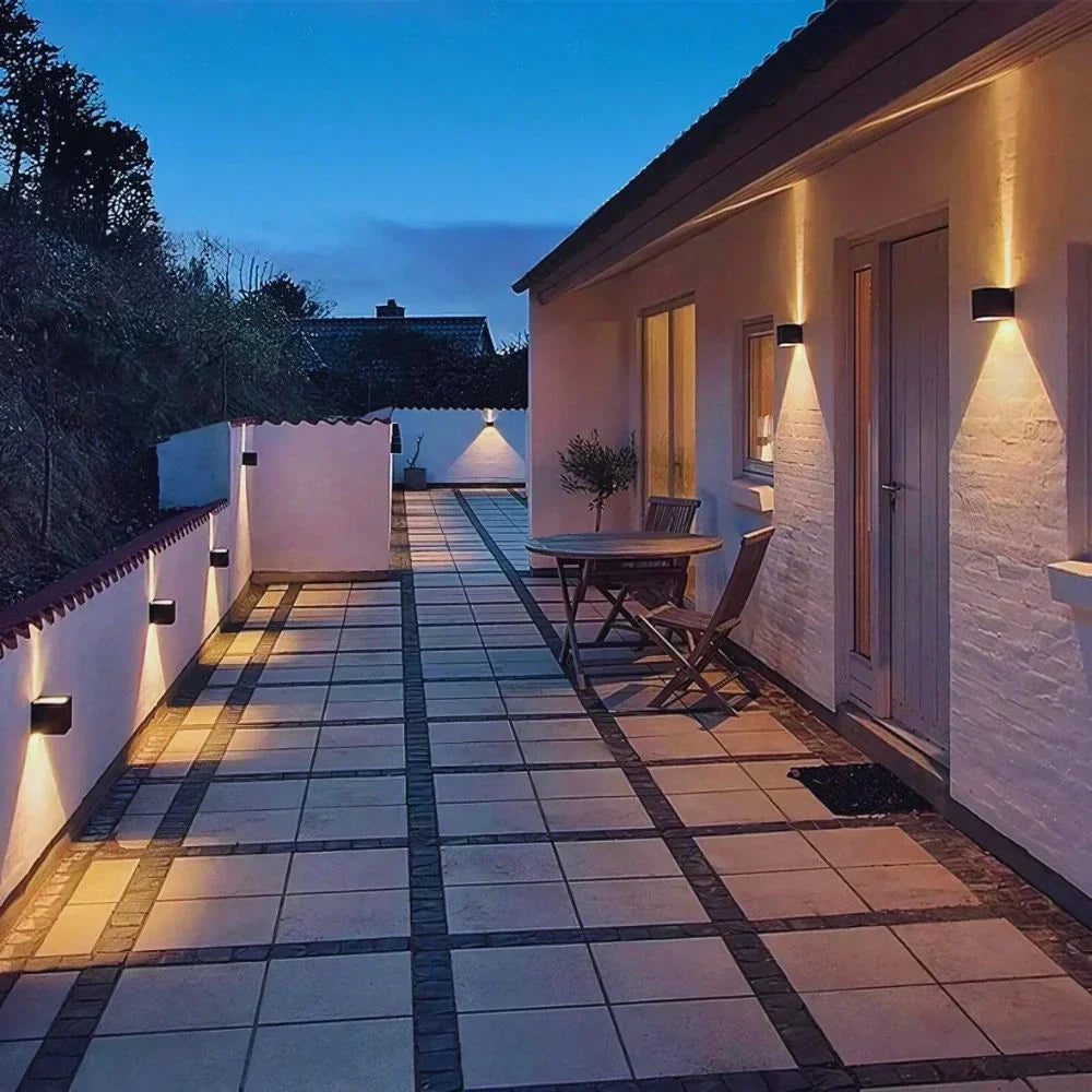 Vägglampa Svart Aluminium Justerbar Kub LED