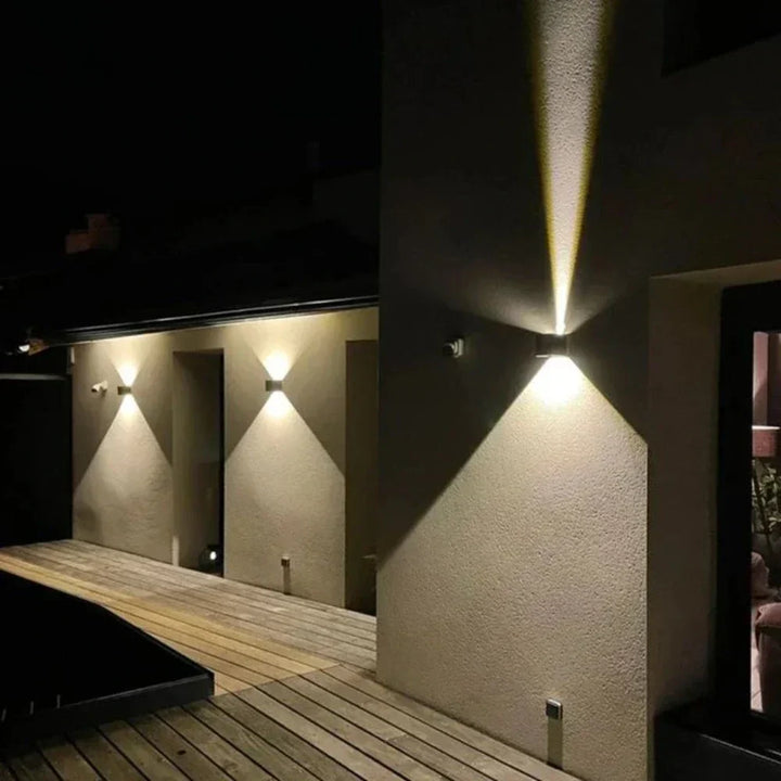 Vägglampa Svart Aluminium Justerbar Kub LED