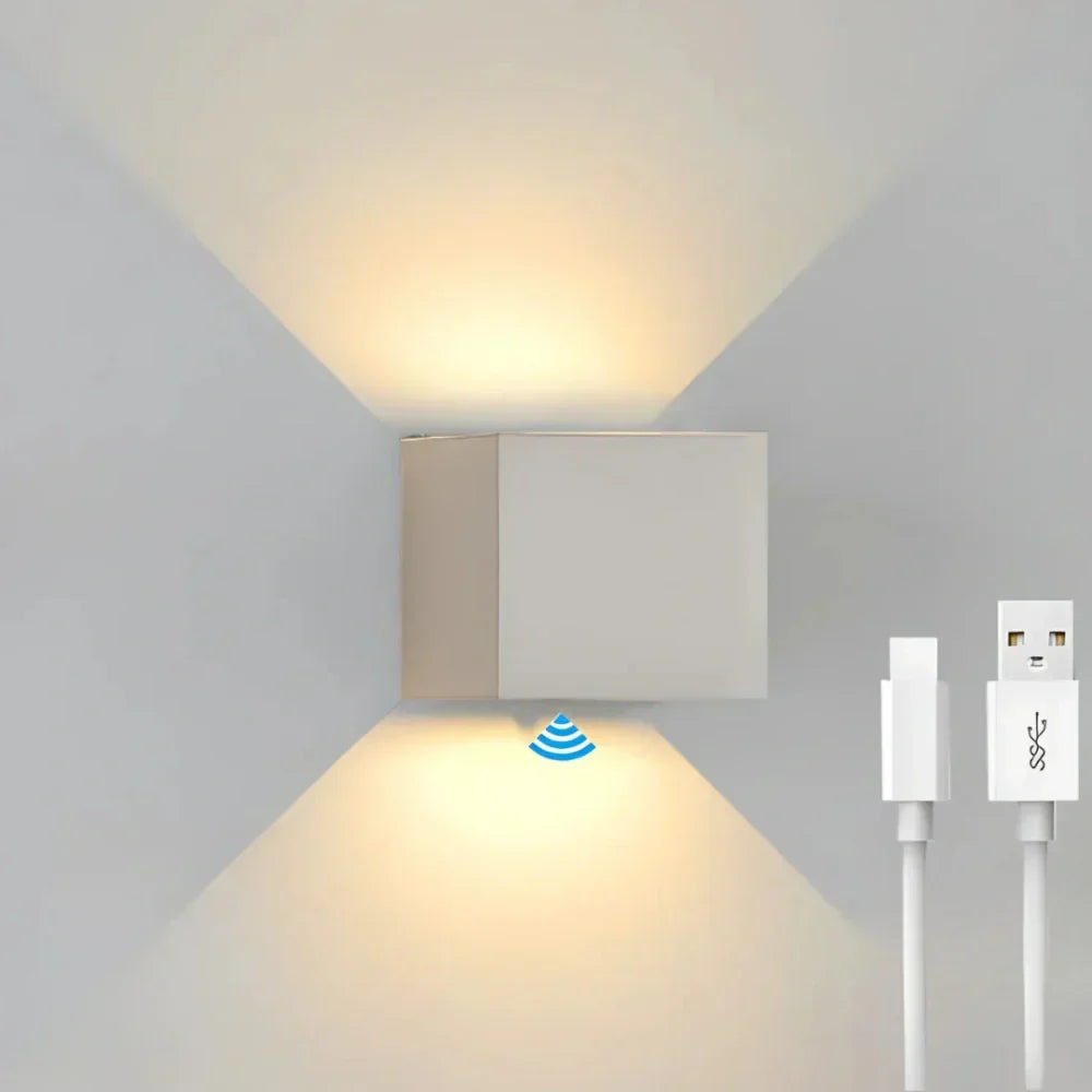 Vägglampa Svart Aluminium Justerbar Kub LED