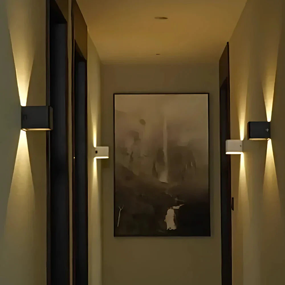 Vägglampa Svart Aluminium Justerbar Kub LED