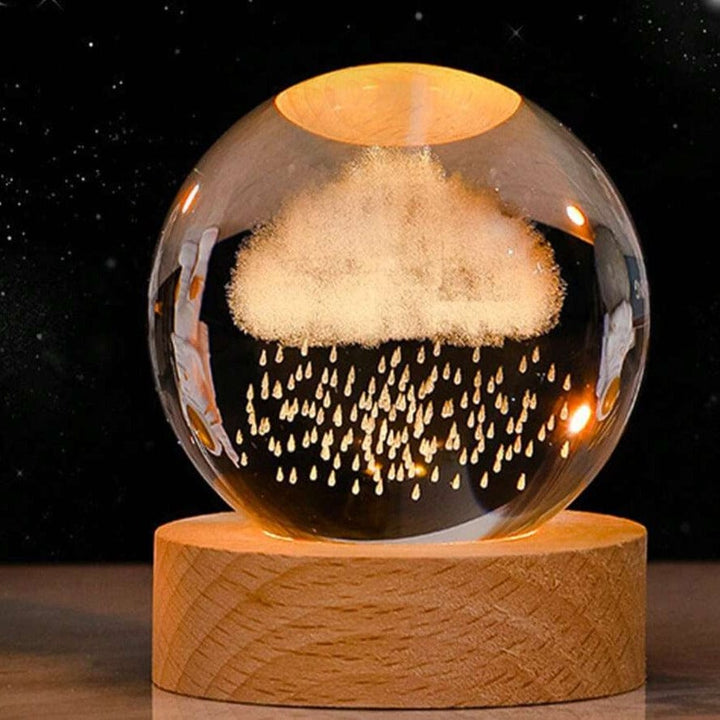 3D Kristallkulor LED Ljus