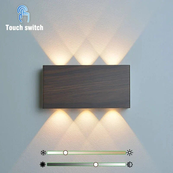 Trådlös LED-vägglampa med touchkontroll – Uppladdningsbar - Dimbar - Minimalistisk design - Tre färgtemperaturer - Inomhusbruk