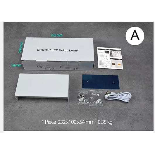 Trådlös LED-vägglampa med touchkontroll – Uppladdningsbar - Dimbar - Minimalistisk design - Tre färgtemperaturer - Inomhusbruk