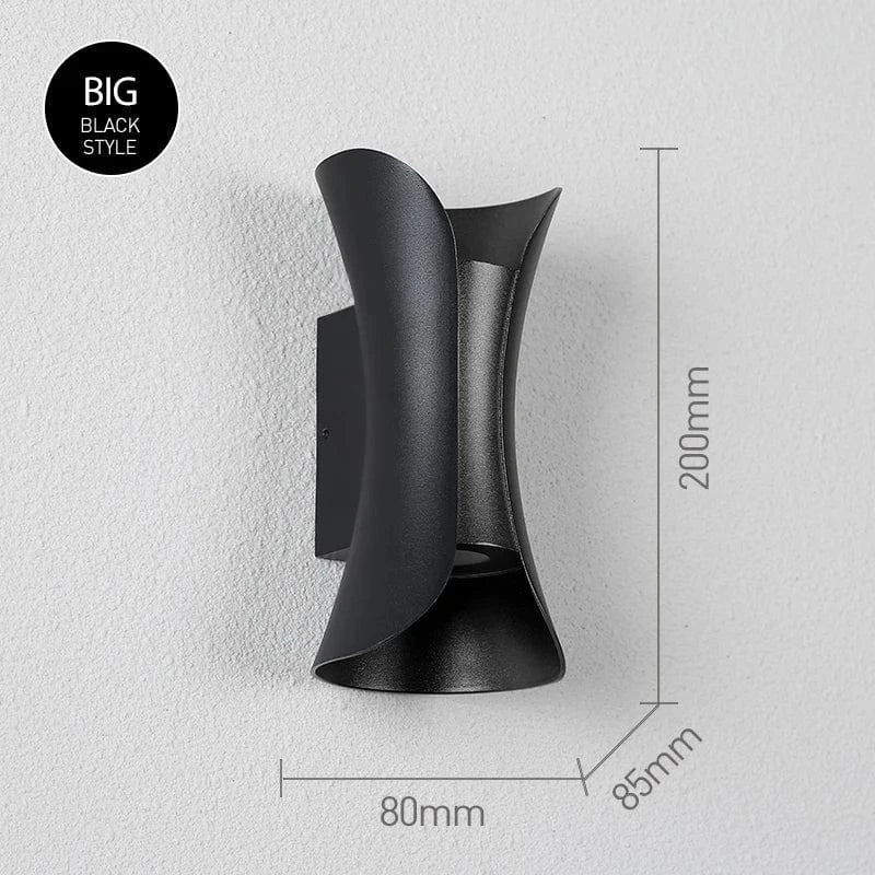 LED Vägglampa Med Modern Design – Vattentät - Aluminium - Inomhus/Utebruk