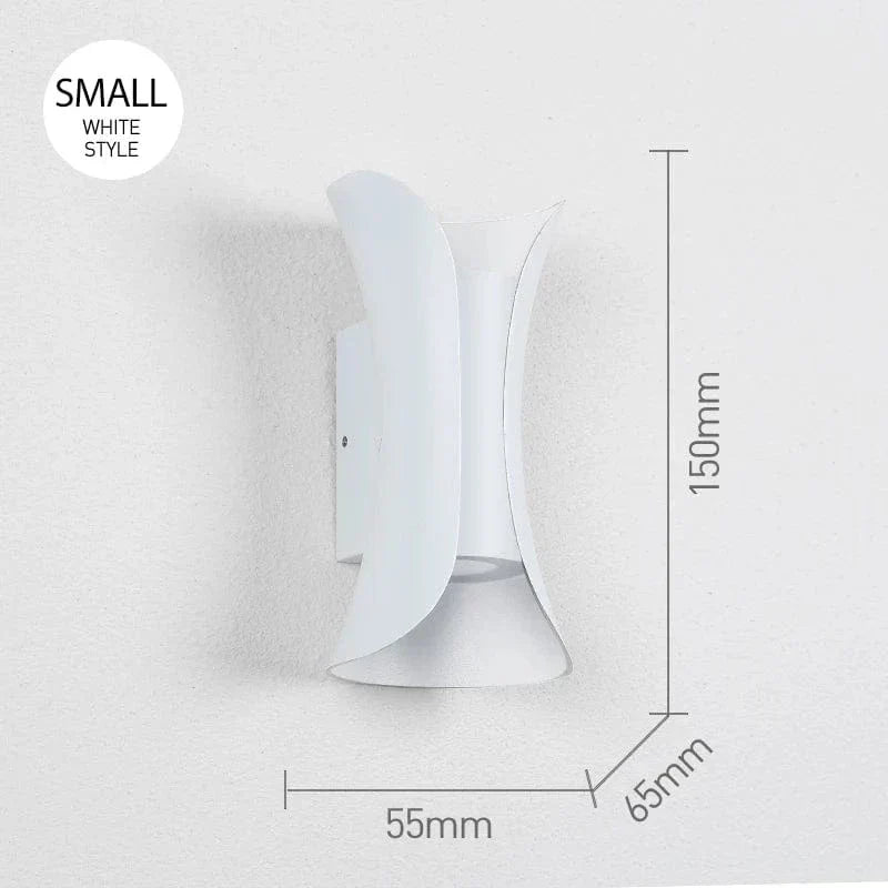 LED Vägglampa Med Modern Design – Vattentät - Aluminium - Inomhus/Utebruk