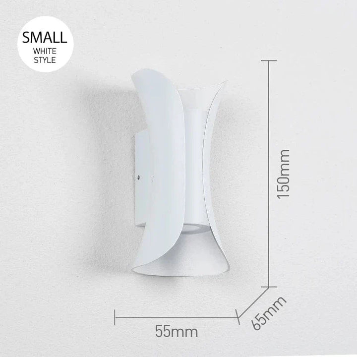 LED Vägglampa Med Modern Design – Vattentät - Aluminium - Inomhus/Utebruk