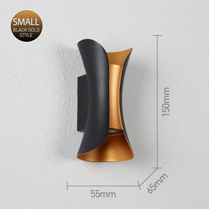 LED Vägglampa Med Modern Design – Vattentät - Aluminium - Inomhus/Utebruk