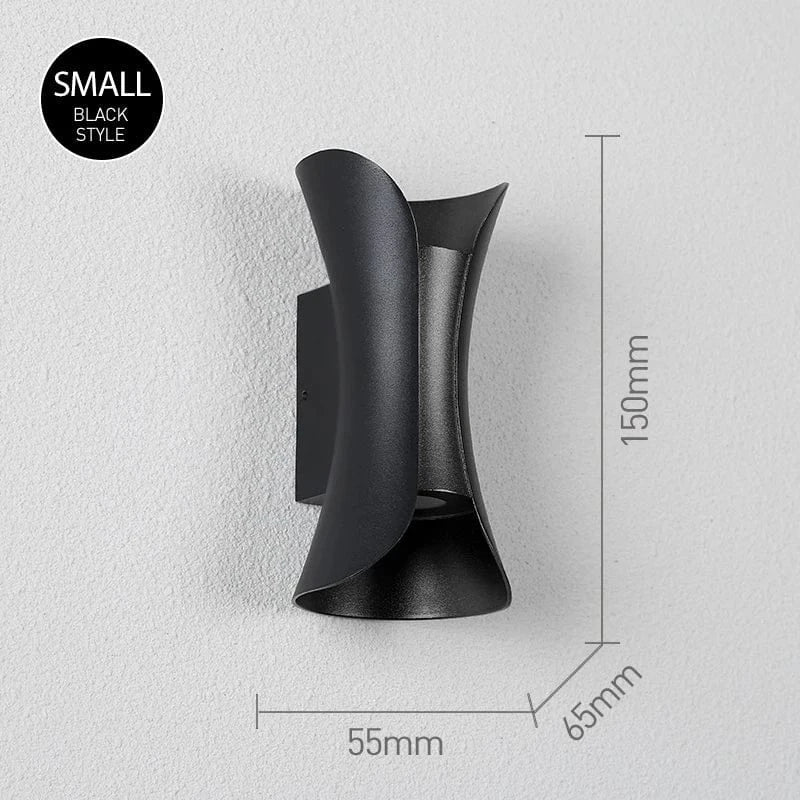 LED Vägglampa Med Modern Design – Vattentät - Aluminium - Inomhus/Utebruk